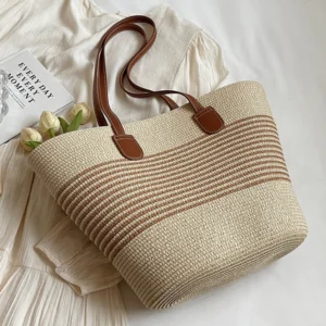 Woven Straw Handbag Women Shoulder Bag