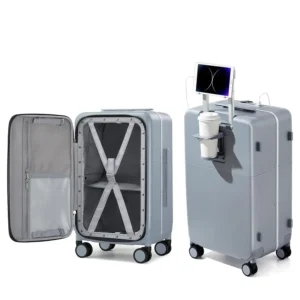 Carry On Luggage with Cup Holder