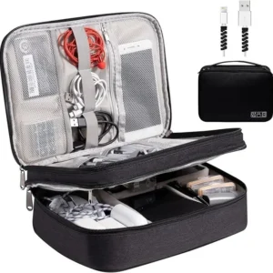 Portable Digital Storage Bag for USB Cables and Electronics